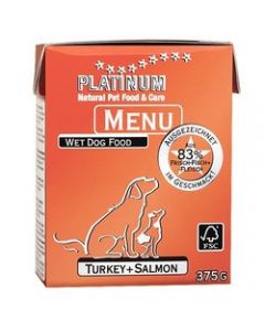 Platinum: Vlažna hrana za pse Dog Menu Ćuretina i Losos, 375 gr