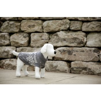 Džemper za pse LILLEHAMMER Sivo-beli