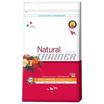 Trainer: Hrana za odrasle pse srednjih rasa Natural Adult Medium Piletina, Pirinač & Aloe Vera