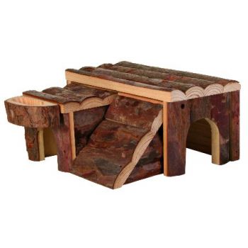 "Luka" kućica za hrčka, drvo, sa činijom