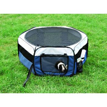 Kućica platnena za male životinje, 90x40 cm, plavo/siva