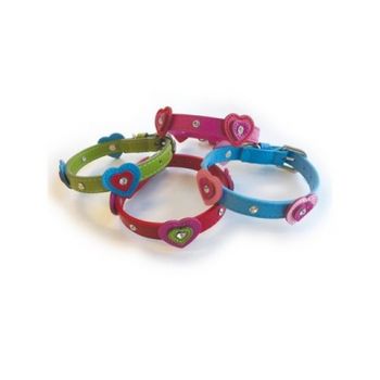 HEART ogrlica za pse - zelena, plava, pink, crvena 