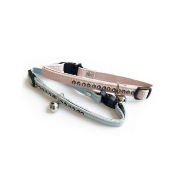 Dragulj - ogrlica za mačke pink-plava