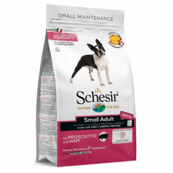 Schesir: Hrana za odrasle pse malih rasa Small Adult, šunka