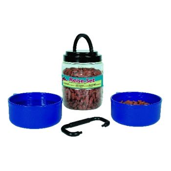 Dog on tour kutija za hranu sa 2 činije, za putovanje