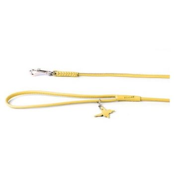 Collar: Kožni povodac Glamour Style, žuti