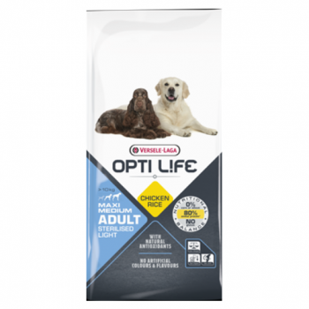 Opti Life: Niskokalorična hrana za pse Medium/Maxi Sterilised/Light, 12.5 kg