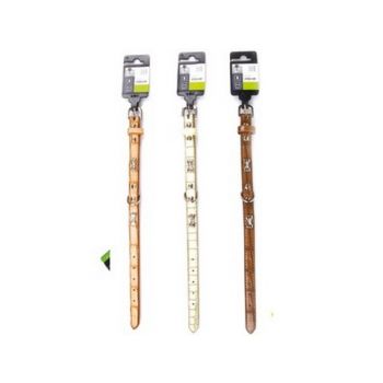 Ogrlica za pse Bling Bone - braon