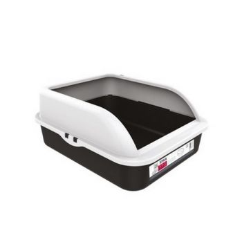 Siwa WC za mačke sa širokim rubom