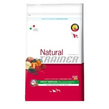 Trainer: Hrana za odrasle pse srednjih rasa Natural Adult Medium Govedina, Pirinač & Ginseng