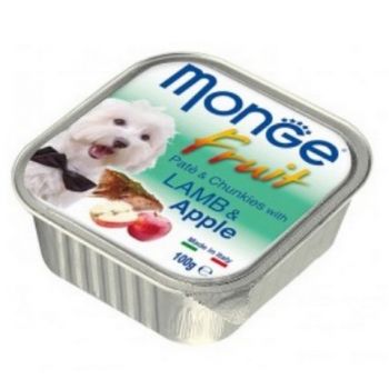 Monge: Pašteta za pse sa komadićima mesa i voća Fruit Pate, 6 x 100 gr