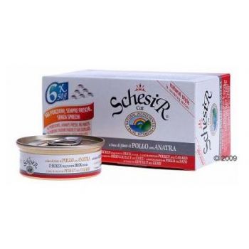 Schesir: Vlažna hrana za mačke Multipack, 6 x 50 g