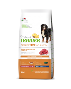 TRAINER Natural Sensitive No gluten Adult M/M za odrasle pse, jagnjetina, 12 kg