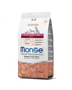 Monge: Hrana za pse minijaturnih rasa Monoprotein Extra Small Adult, Losos i Pirinač, 2.5 kg