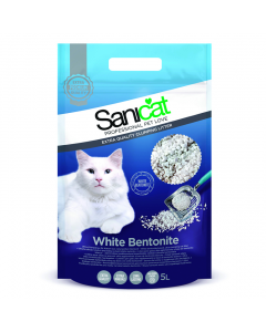 Sanicat: Posip za mačke White Bentonite, 5l