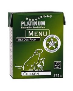 Platinum: Vlažna hrana za pse Dog Menu Piletina, 375 gr