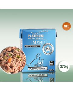 Platinum: Vlažna hrana za štence Puppy Menu Piletina, 375 gr